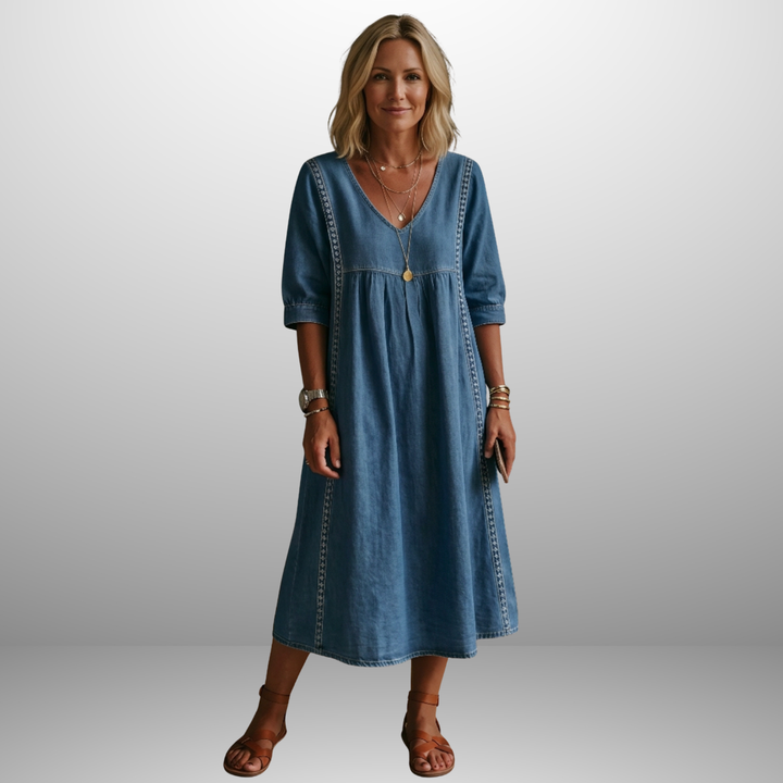 Sophie | Relaxed Denim Midi Dress