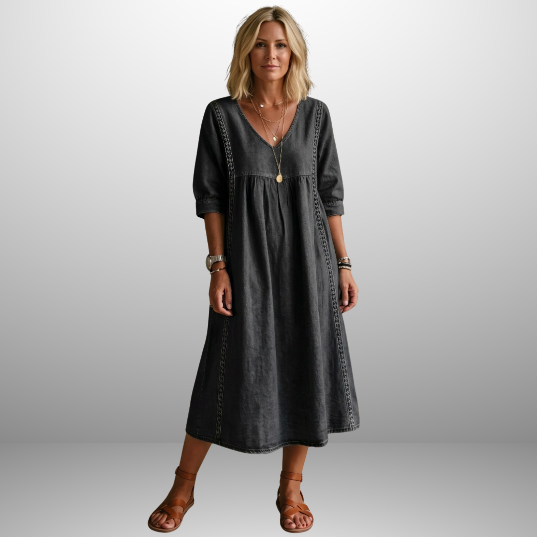 Sophie | Relaxed Denim Midi Dress