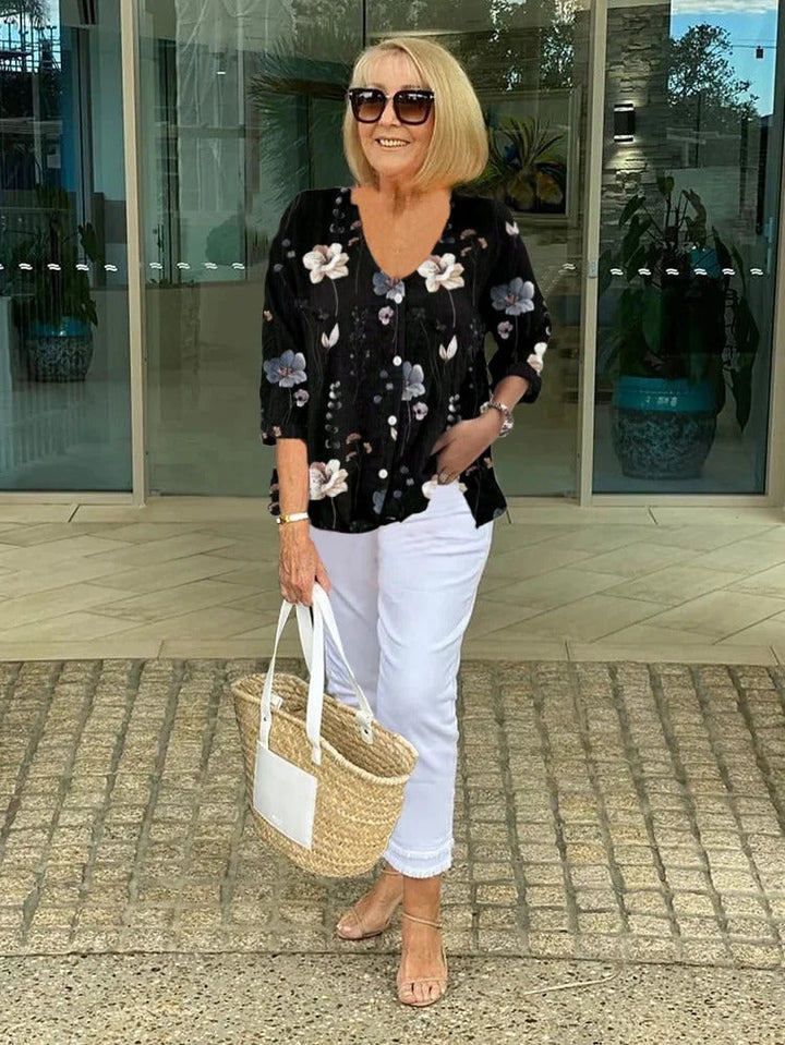 Hilary | Three-Quarter Sleeve Blouse