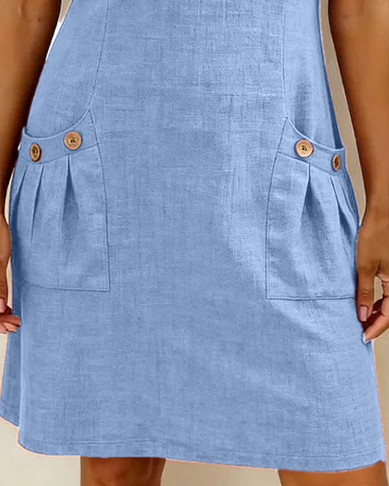 The Amelia | Cotton Zip Pocket Dress