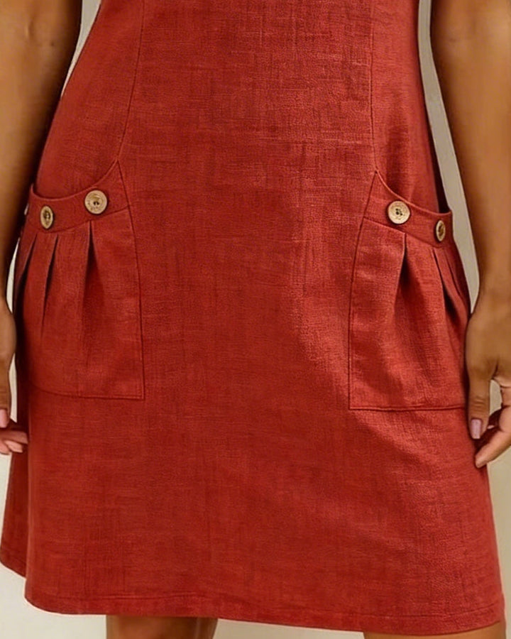 The Amelia | Cotton Zip Pocket Dress