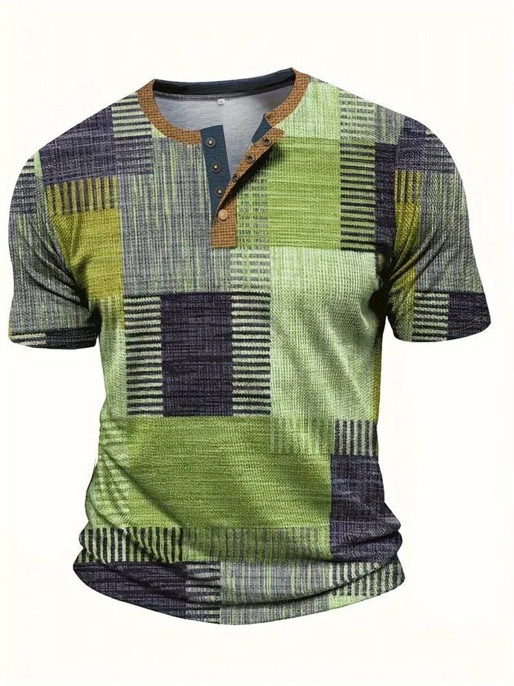 Stephen | Short Sleeve Patchwork Shirt
