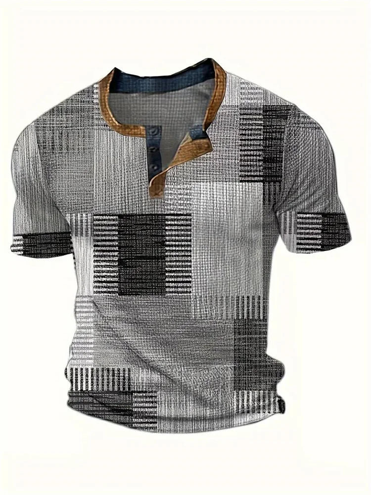 Stephen | Short Sleeve Patchwork Shirt