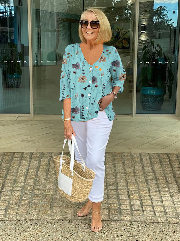 Hilary | Three-Quarter Sleeve Blouse