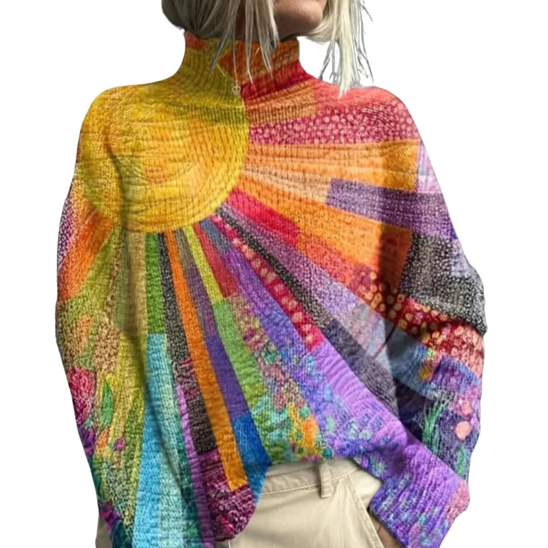 Fana | Vibrant & Colorful Turtleneck Sweater