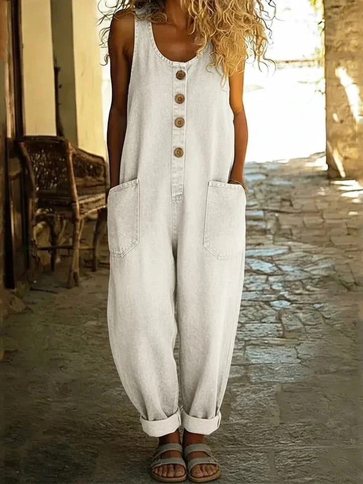 Harper™ | Vintage Denim Overall Jumpsuit