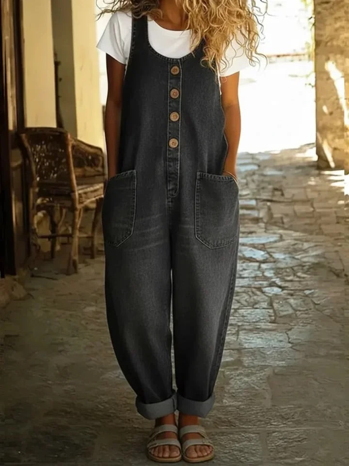 Harper™ | Vintage Denim Overall Jumpsuit